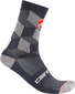 Castelli Unlimited 15  Fietssokken Donkergrijs/Grijs