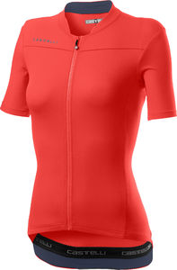 Castelli Anima 3 Fietsshirt Korte Mouwen Roze/Donkerblauw Dames