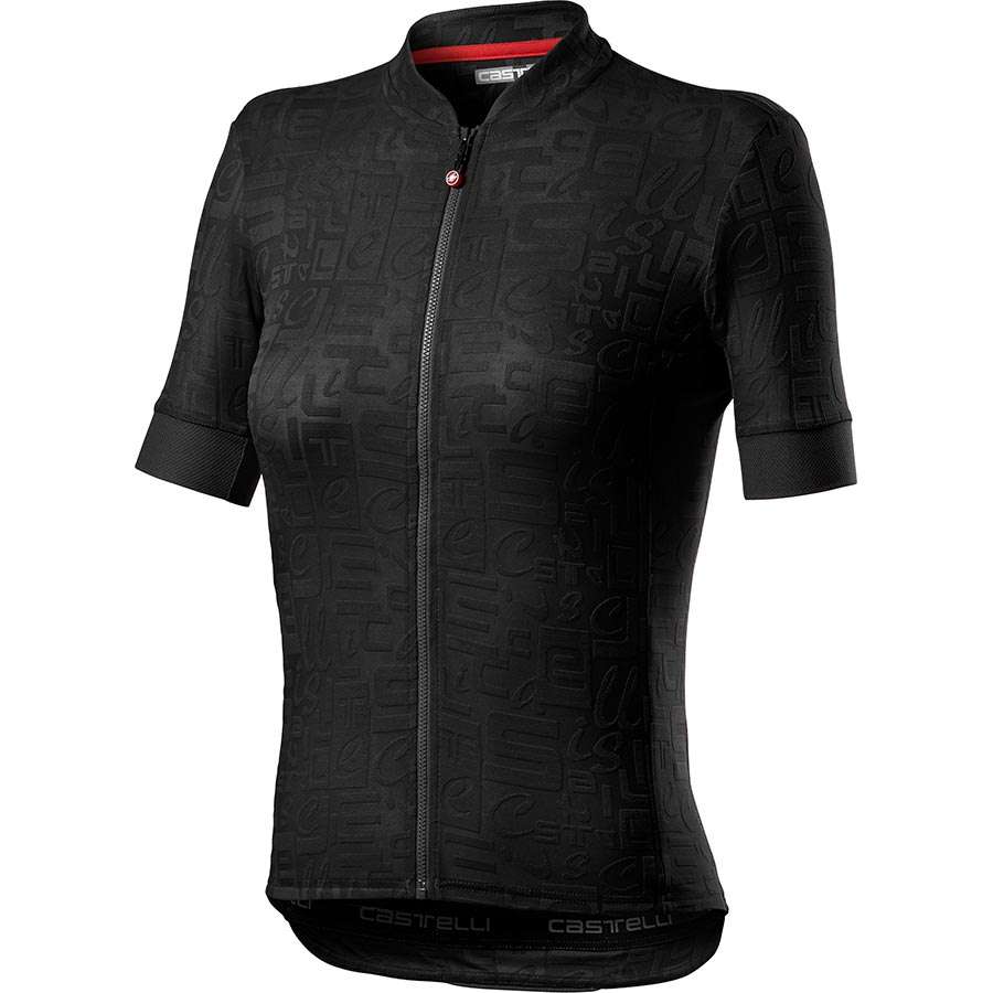 Castelli Promessa Jacquard Fietsshirt Korte Mouwen Zwart Dames