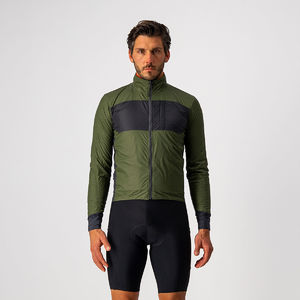 Castelli Unlimited Puffy Fietsjack Groen/Donkergrijs Heren