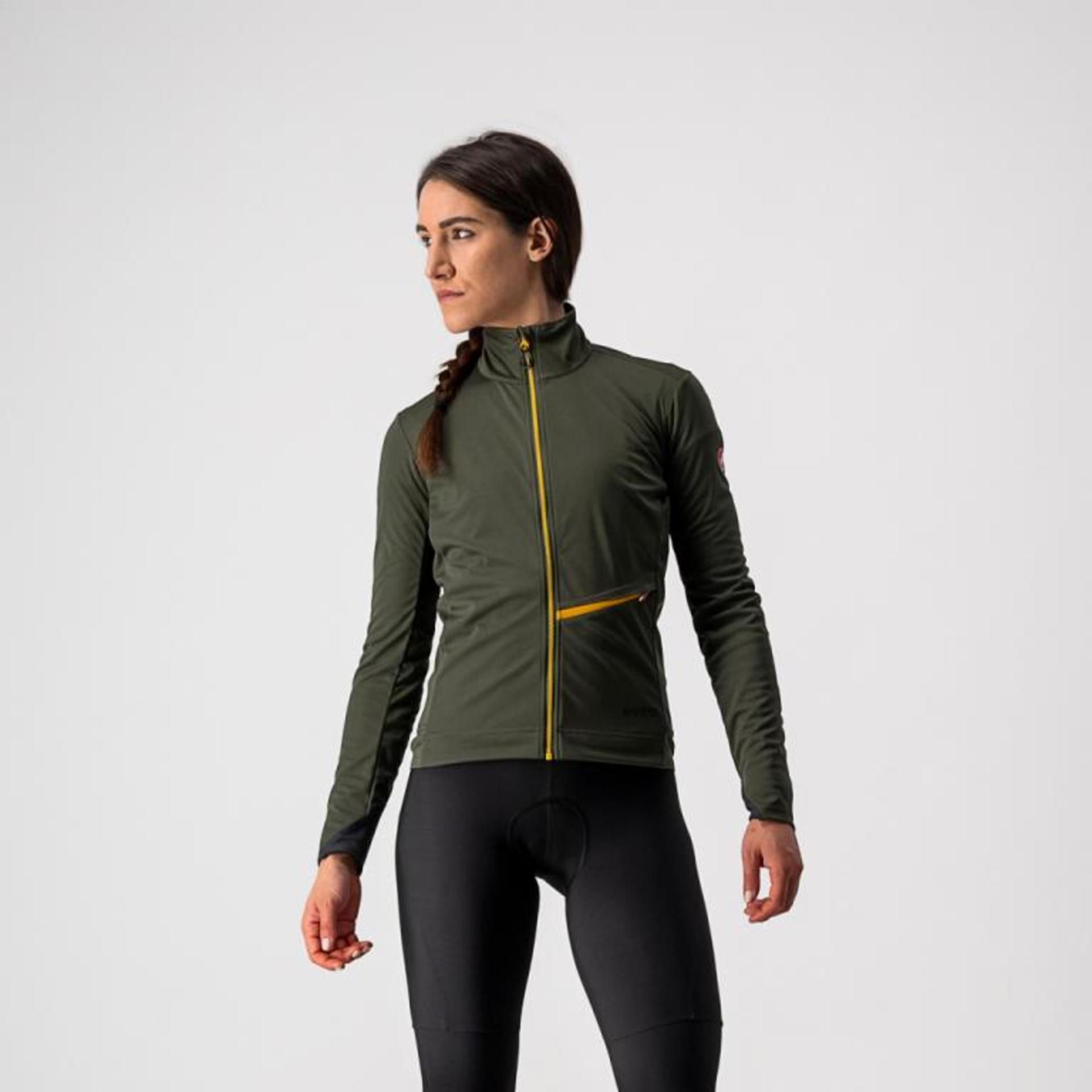 Castelli Go Fietsjack Donkergroen Dames