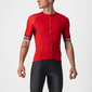 Castelli Entrata Vi Fietsshirt Korte Mouwen Rood/Bordeauxrood/Wit Heren