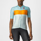 Castelli Aero Pro Fietsshirt Kort Blauw/Oranje Dames