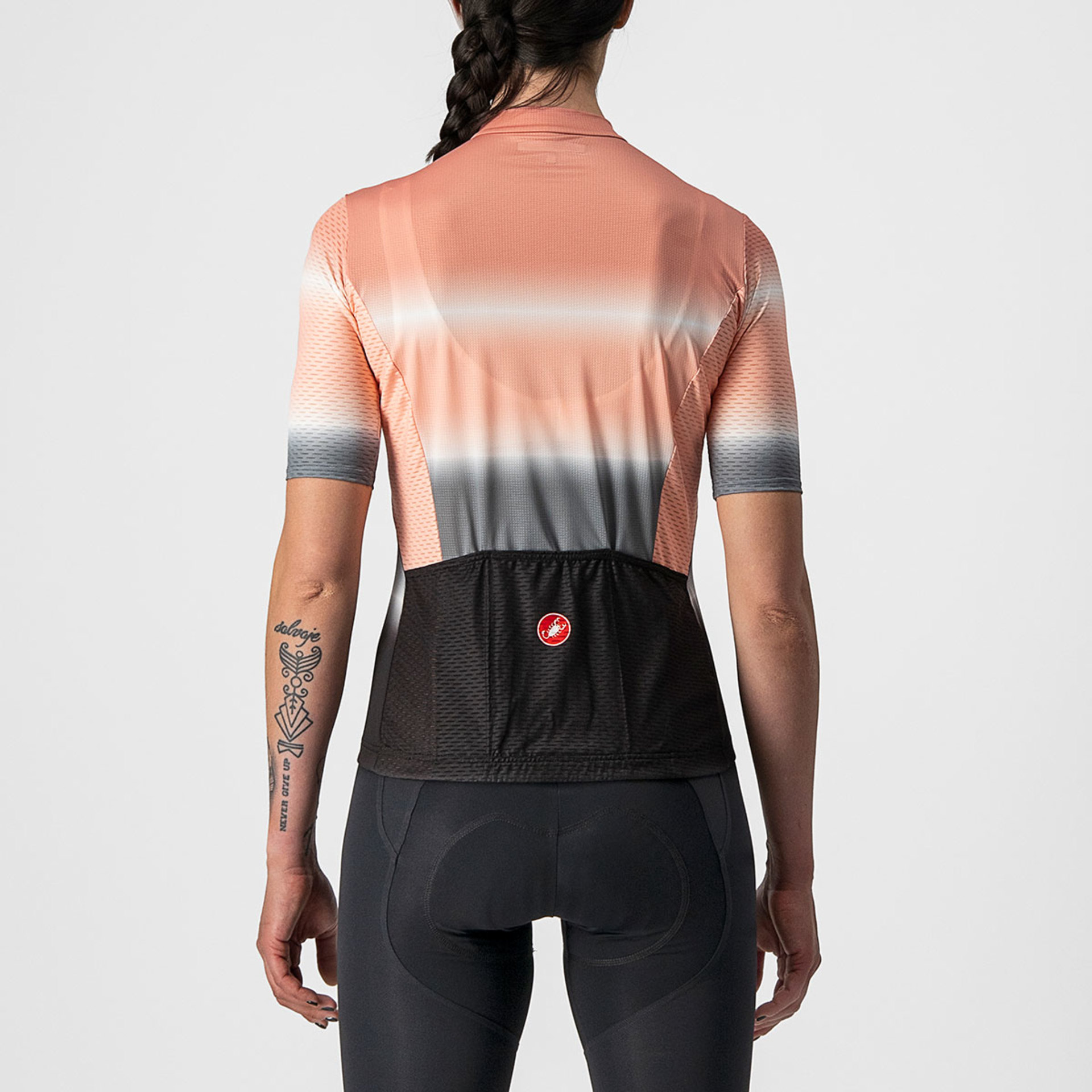 Castelli Dolce Fietsshirt Korte Mouwen Zwart/Grijs/Beige Dames