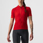 Castelli Promessa Jacquard Fietsshirt Korte Mouwen Rood Dames