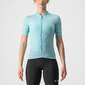 Castelli Promessa Jacquard Fietsshirt Korte Mouwen Blauw Dames