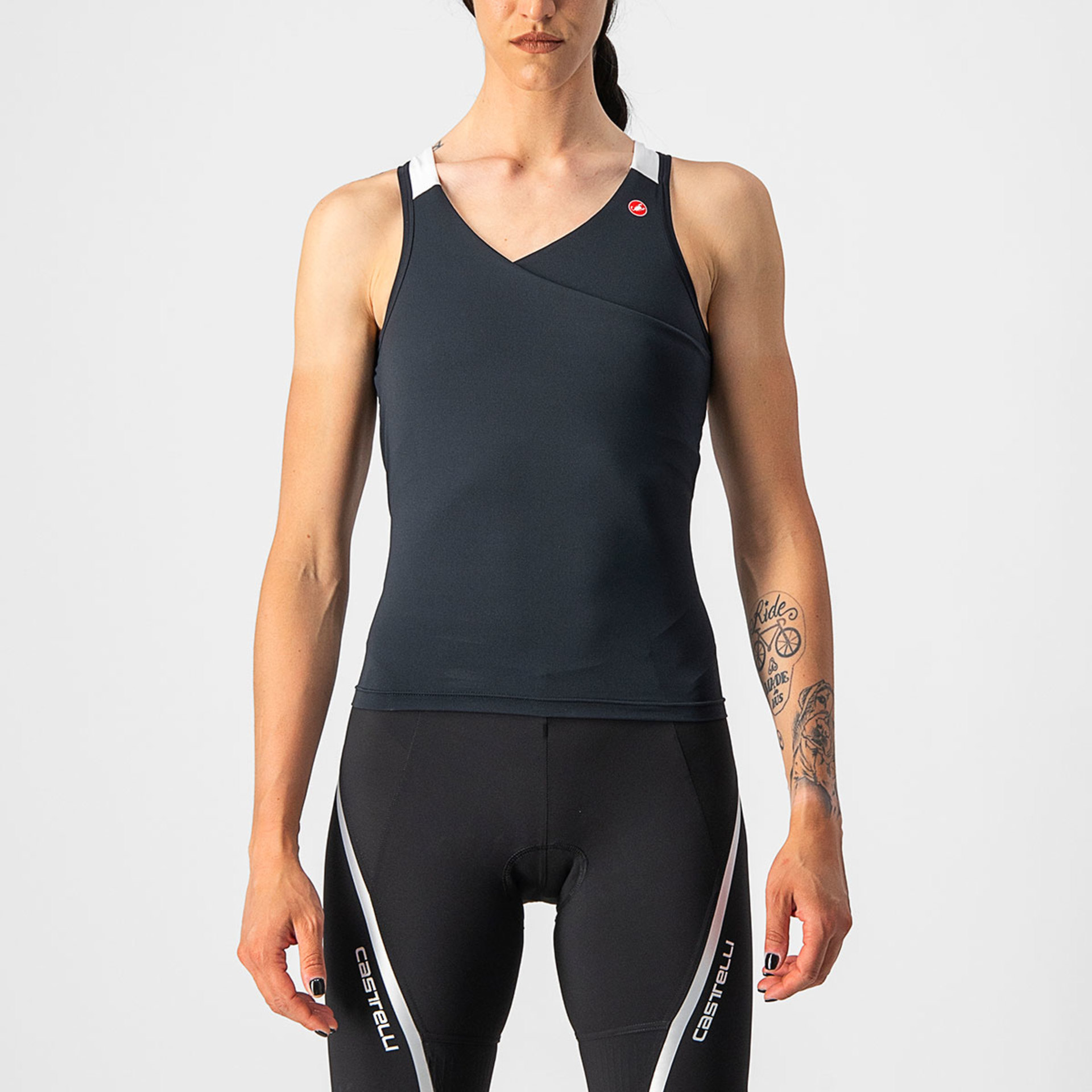 Castelli Solaris Top Zwart/Wit Dames