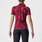 Castelli Unlimited Sentiero Fietsshirt Korte Mouwen Rood Dames