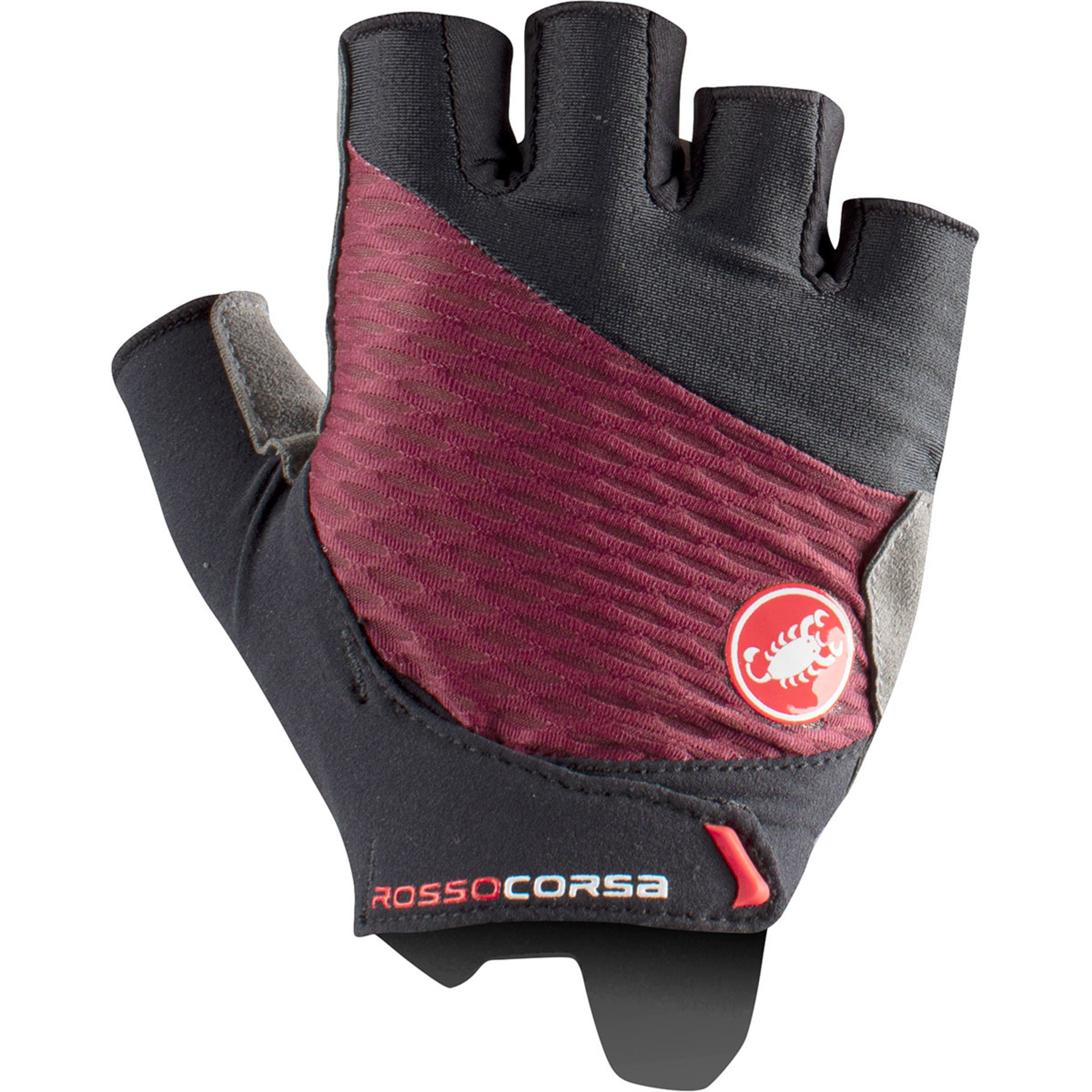 Castelli Rosso Corsa 2 Zomer Fietshandschoenen Bordeauxrood/Zwart Dames