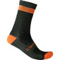 Castelli Alpha 18 Fietssokken Donkergroen/Oranje