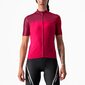 Castelli Velocissima Fietsshirt Korte Mouwen Roze/Donkerrood Dames