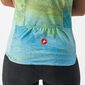 Castelli Marmo Fietsshirt Korte Mouwen Groen/Blauw Dames