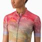 Castelli Marmo Fietsshirt Korte Mouwen Roze/Oranje/Blauw Dames