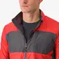 Castelli Unlimited Puffy Fietsjack Rood/Donkergrijs Heren