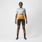 Castelli Dolce Fietsshirt Korte Mouwen Blauw/Oranje Dames