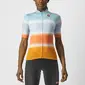 Castelli Dolce Fietsshirt Korte Mouwen Blauw/Oranje Dames