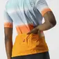 Castelli Dolce Fietsshirt Korte Mouwen Blauw/Oranje Dames