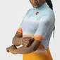 Castelli Dolce Fietsshirt Korte Mouwen Blauw/Oranje Dames