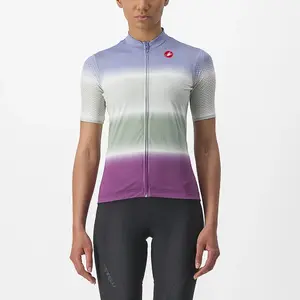 Castelli Dolce Fietsshirt Korte Mouwen Paars/Groen Dames