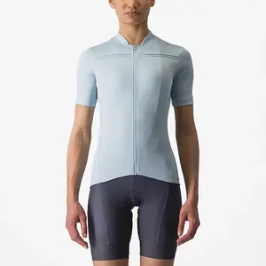 Castelli Anima 4 Fietsshirt Korte Mouwen Lichtblauw Dames