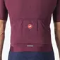 Castelli Espresso Fietsshirt Korte Mouwen Donkerrood/Zilver Heren