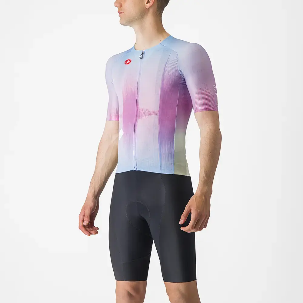 Castelli R-A/D Fietsshirt Korte Mouwen Roze/Multi Heren