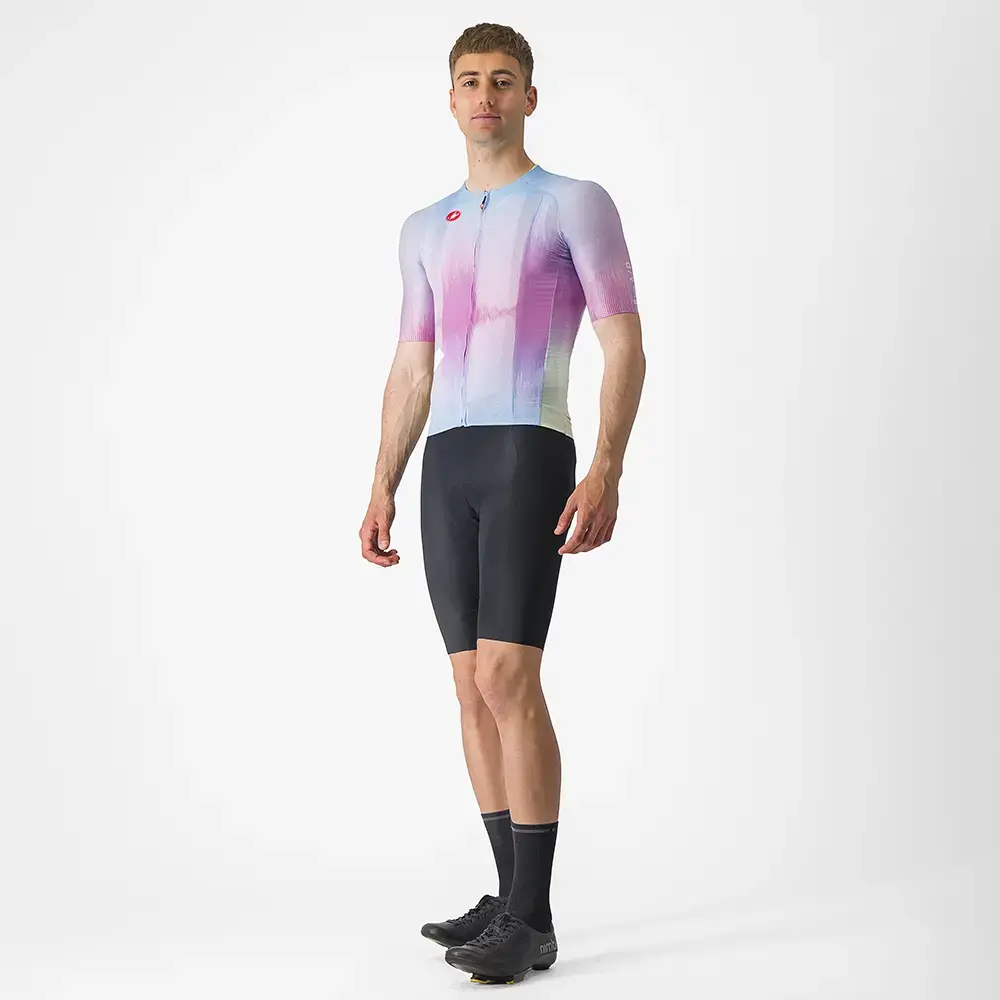 Castelli R-A/D Fietsshirt Korte Mouwen Roze/Multi Heren