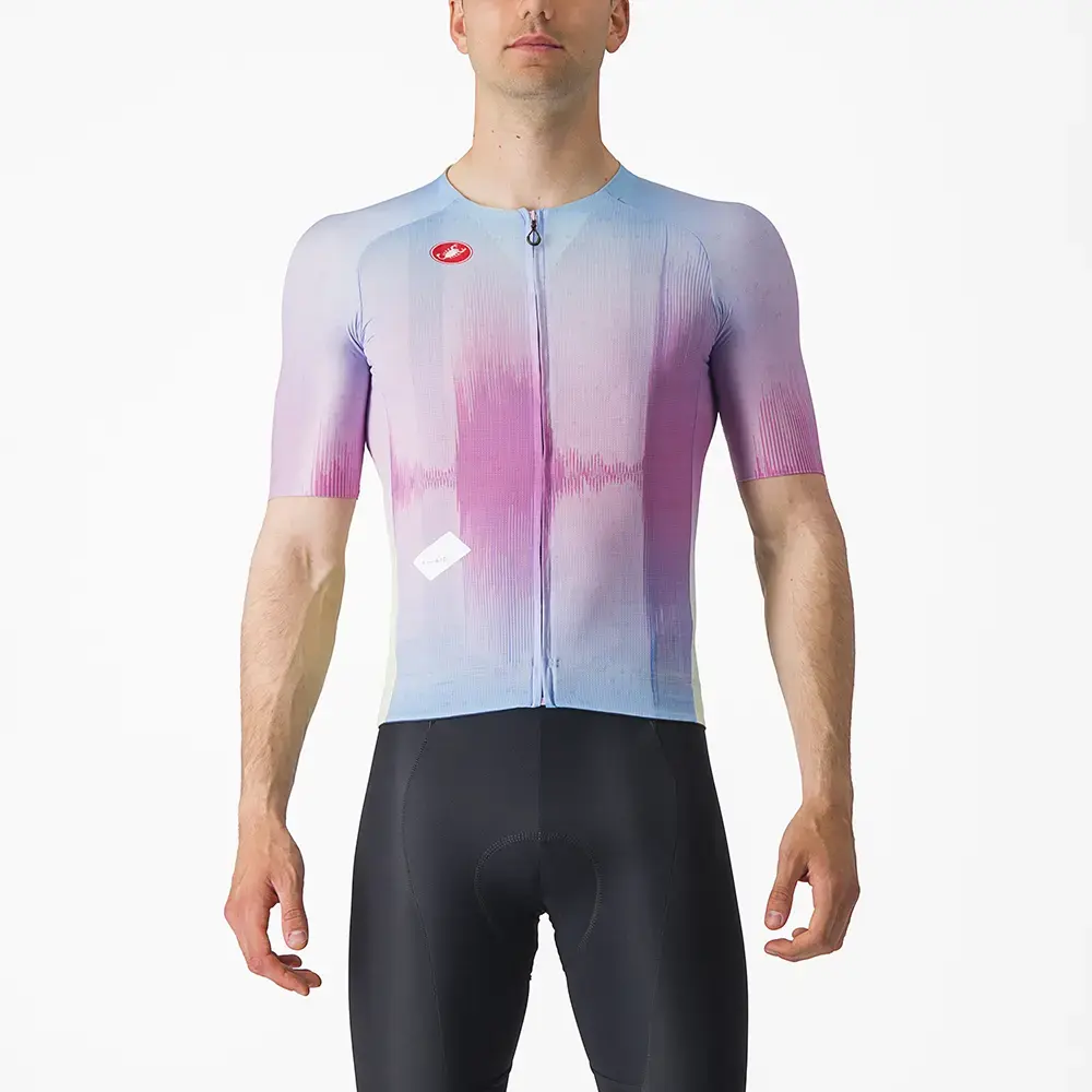 Castelli R-A/D Fietsshirt Korte Mouwen Roze/Multi Heren