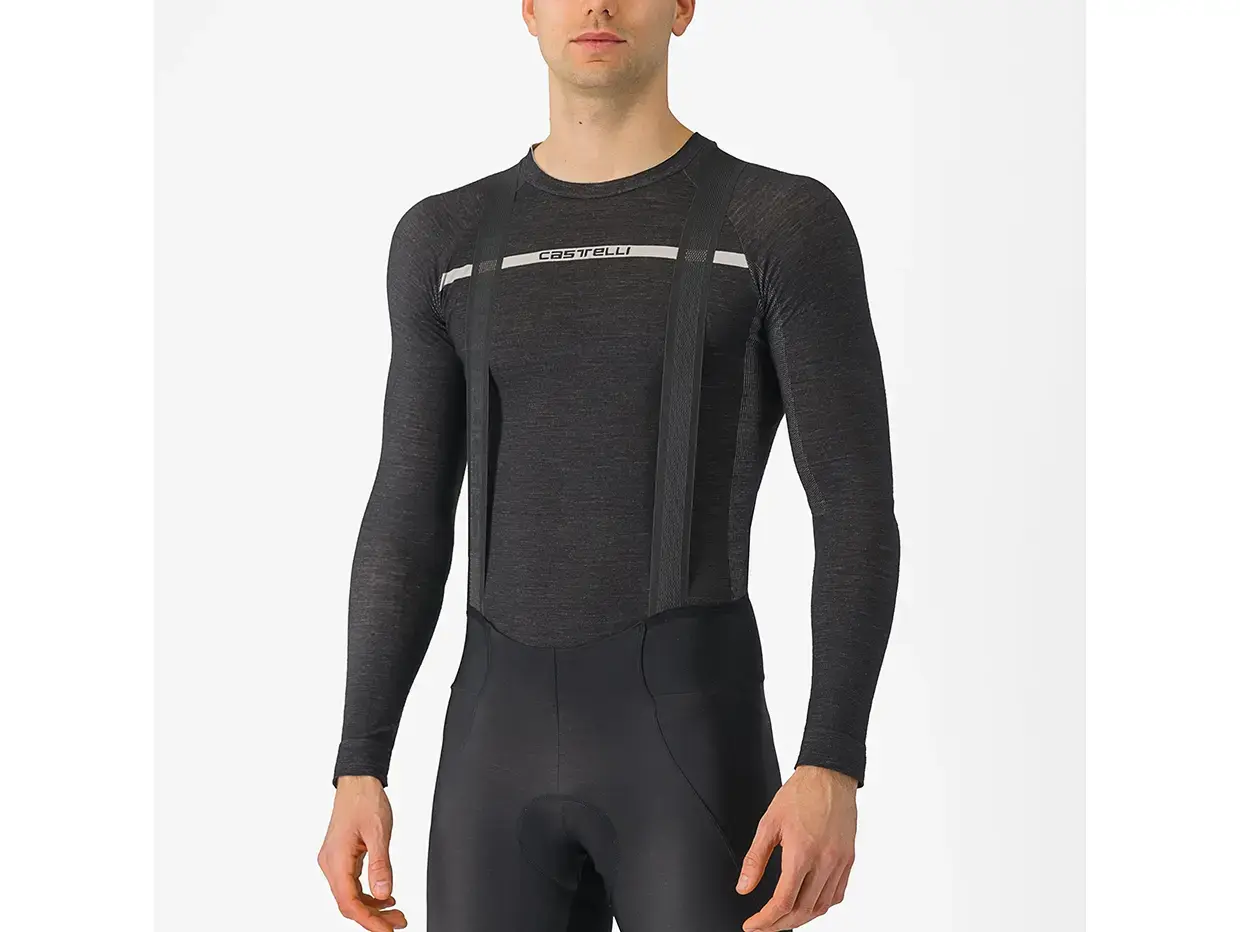 CASTELLI Merino Seamless Thermoshirt Lange Mouwen Zwart Heren