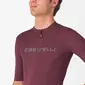 Castelli Prologo Lite Fietsshirt Korte Mouwen Donkerrood/Zilvergrijs Heren
