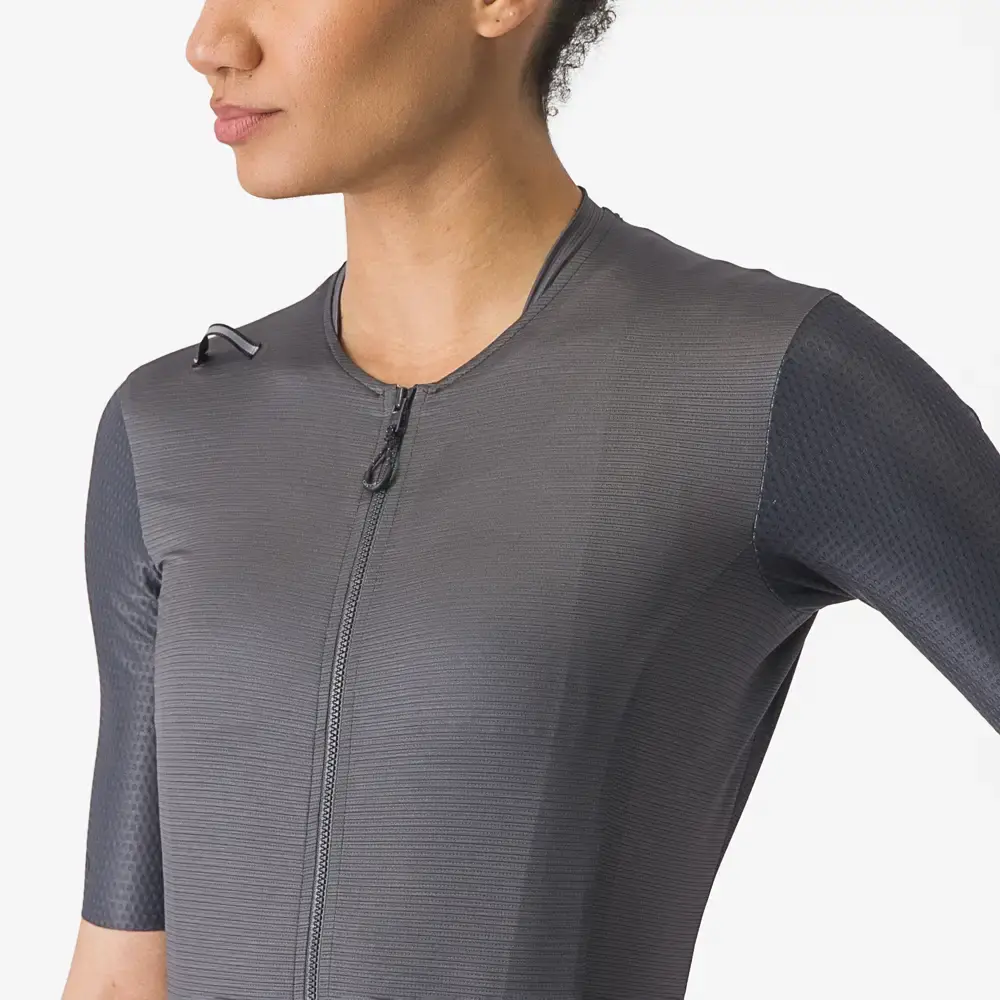 Castelli Unlimited Pro Fietsshirt Korte Mouwen Donkergrijs Dames