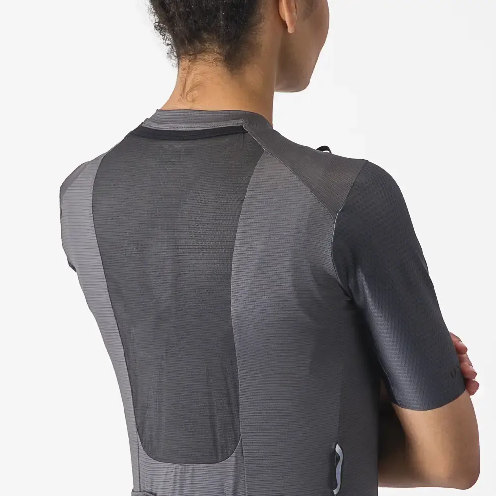 Castelli Unlimited Pro Fietsshirt Korte Mouwen Donkergrijs Dames