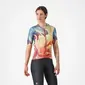 Castelli Unlimited Pro Fietsshirt Korte Mouwen Groen/Oranje Dames