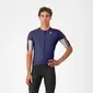 Castelli Entrata 6 Fietsshirt Korte Mouwen Blauw/Donkerrood Heren