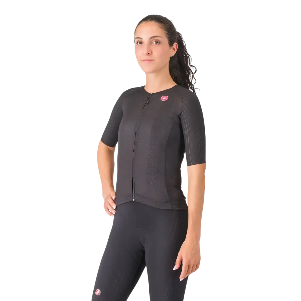 CASTELLI Aero Pro 8S Fietsshirt Korte Mouwen Zwart Dames