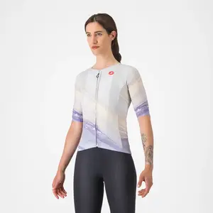 Castelli Aero Pro 8S Fietsshirt Korte Mouwen Paars/Multi Dames