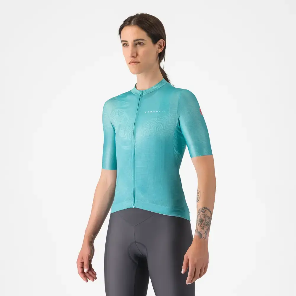 Castelli Fantasia Fietsshirt Korte Mouwen Blauw Dames