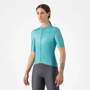Castelli Fantasia Fietsshirt Korte Mouwen Blauw Dames