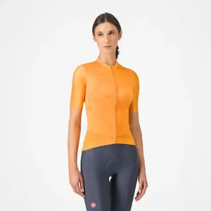 Castelli Fantasia Fietsshirt Korte Mouwen Oranje Dames