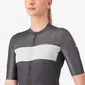 Castelli Elegante Fietsshirt Korte Mouwen Zwart/Grijs Dames
