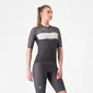 Castelli Elegante Fietsshirt Korte Mouwen Zwart/Grijs Dames