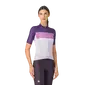 Castelli Elegante Fietsshirt Korte Mouwen Paars/Wit Dames
