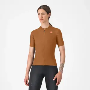 Castelli Libera 2 Fietsshirt Korte Mouwen Bruin Dames