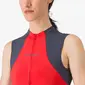 Castelli Sole Fietsshirt Zonder Mouwen Rood/Blauw Dames