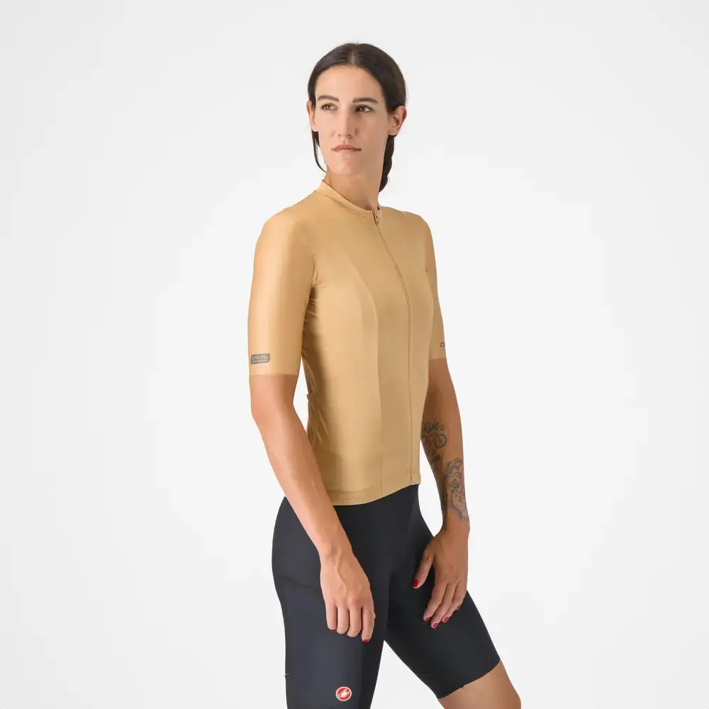 Castelli Unlimited Fietsshirt Korte Mouwen Bruin Dames