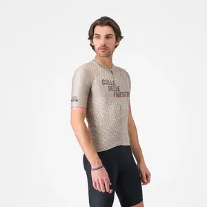 Castelli #GIRO Colle Delle Finestre Fietsshirt Korte Mouwen Beige Heren