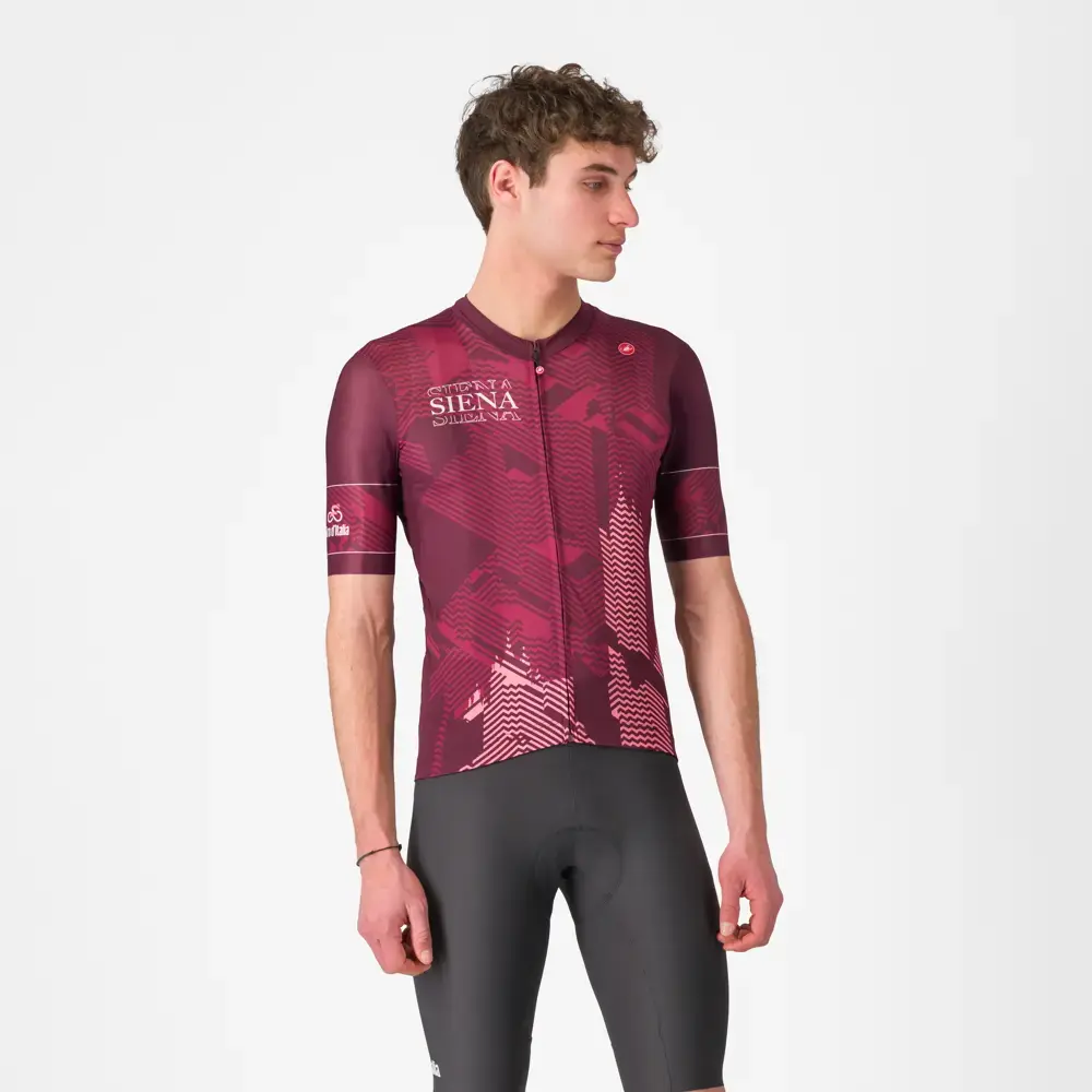 Castelli #GIRO Siena Fietsshirt Korte Mouwen Donkerrood Heren