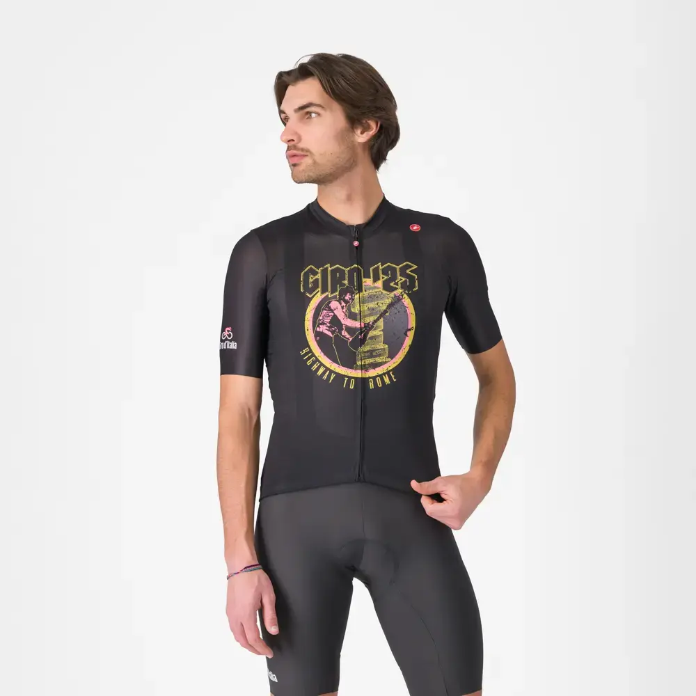 Castelli #GIRO Highway To Rome Fietsshirt Korte Mouwen Zwart Heren