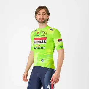 Castelli Competizione 3 Visibility 25 Fietsshirt Korte Mouwen Geel Heren