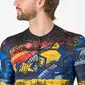 Castelli Competizione 3 Merlier Rocket Fietsshirt Korte Mouwen Blauw/Geel Heren